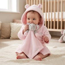 19C198: Baby Novelty Elephant Comforter-Pink